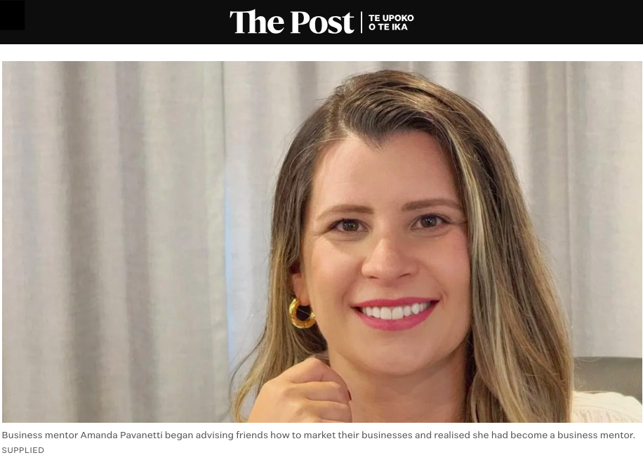 Amanda Pavanetti, a business mentor in New Zealand, featured in The Post discussing marketing strategies and business growth.